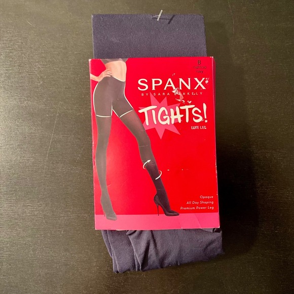 SPANX by Sara Blakely Tights Luxe Leg All Day Shaping Nightcap Navy Size B - Picture 1 of 3